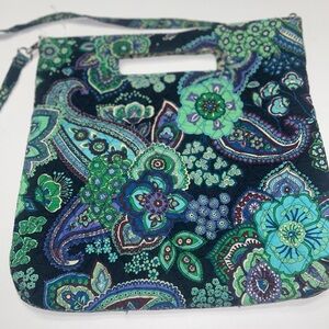 Vintage Vera Bradley Floral Paisley Crossbody or Clutch with Cutout Handle